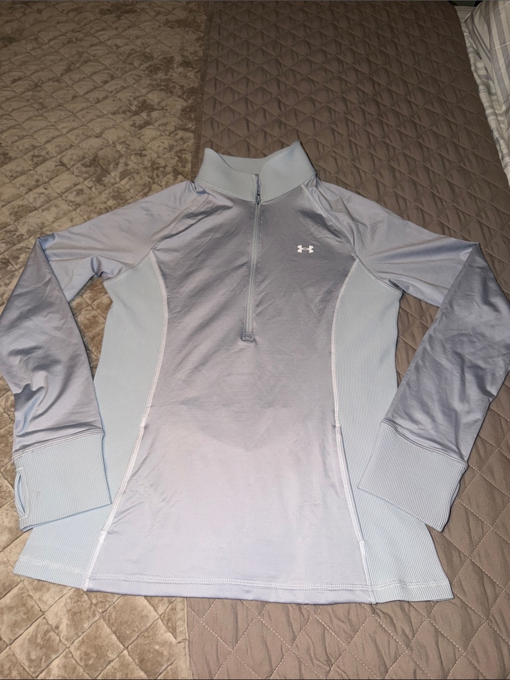 Under Armour Light Blue/Gray Women's Half-Zip Performance Top